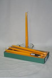 CANDLES 12" TAPER AUTUMN YELLOW 12/BOX 